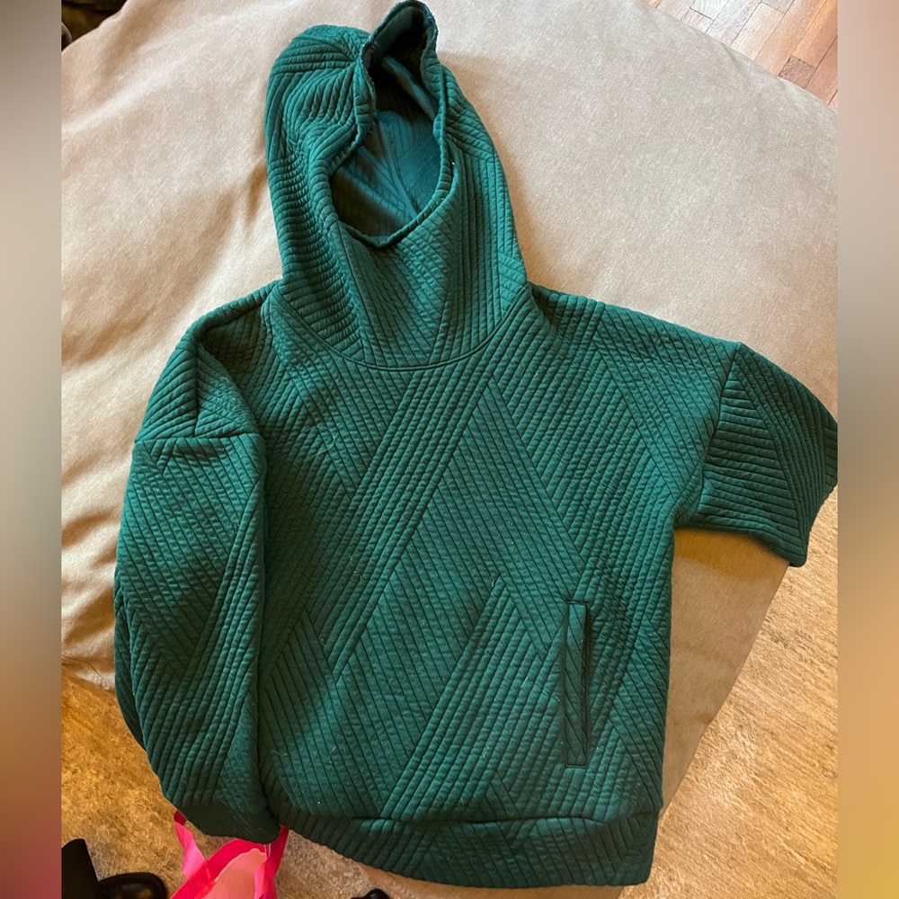 Green hoodie